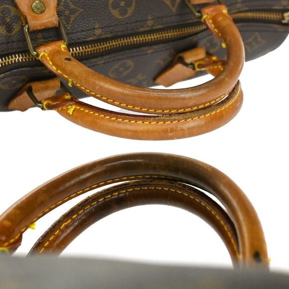 Authentic LOUIS VUITTON Speedy 30 Travel Hand Bag Monogram Leather Brown - Picture 16 of 16